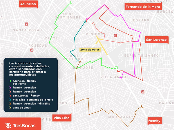 Iniciarán obras principales en el cruce Tres Bocas desde el lunes | .::Agencia IP::.