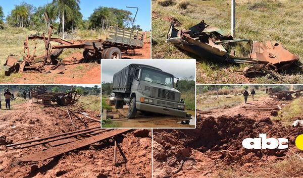 Impactantes imágenes del camión en que viajaban los militares asesinados - Nacionales - ABC Color