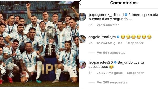 La cargada de 'Papu' Gómez a Brasil, a la que se suman Paredes y Di María