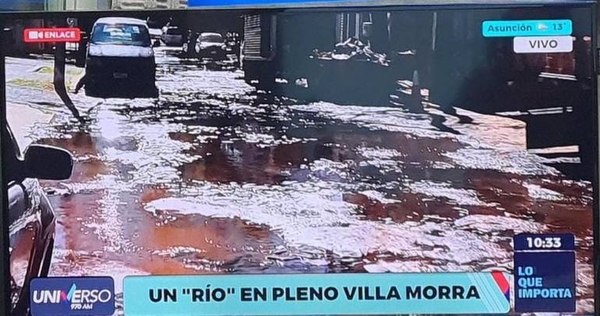 Diario HOY | El barrio Villa Morra de Asunción repleto de agua servida