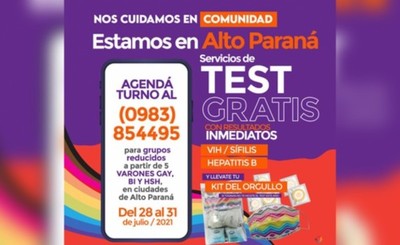 Harán pruebas gratis de VIH y otras enfermedades venéreas hasta mañana