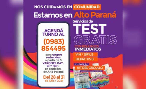 Harán pruebas gratis de VIH y otras enfermedades venéreas hasta mañana