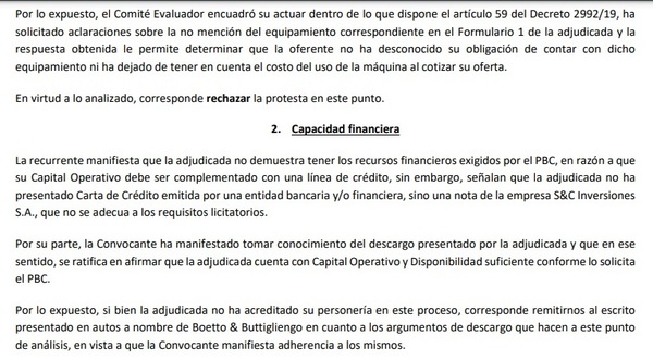 DNCP dio lugar la protesta en la licitación de obras de Acceso a Puente Foz - Presidente Franco