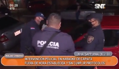 Intervienen karaoke en Capiatá por incumplimiento de medidas sanitarias