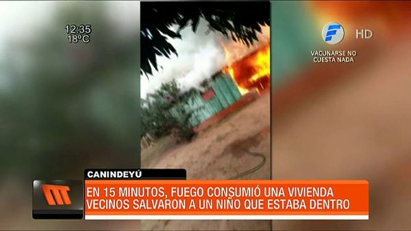 Incendio consume vivienda de una familia en Curuguaty