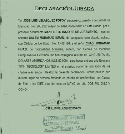 Documentos confirman ESTAFA y LAVADO de DINERO que hizo JOSÉ VELÁZQUEZ POPOV