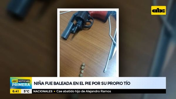 Niña fue baleada en el pie por su propio tío - ABC Noticias - ABC Color