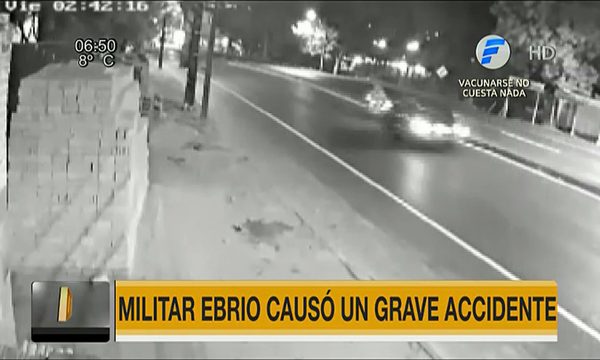 Militar ebrio al volante causó fatal accidente en Ñemby | Telefuturo