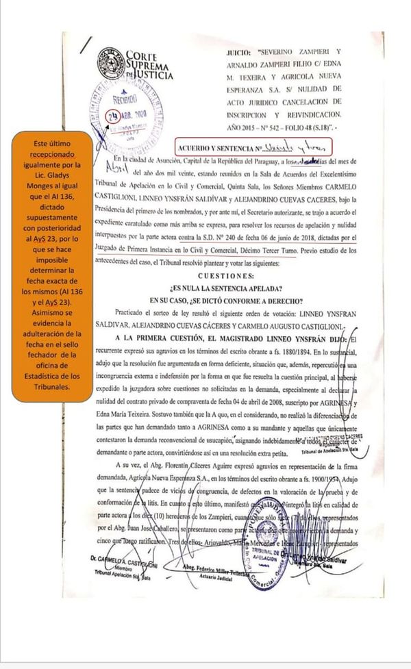 Denuncian irregularidades en caso de valiosas tierras - Nacionales - ABC Color