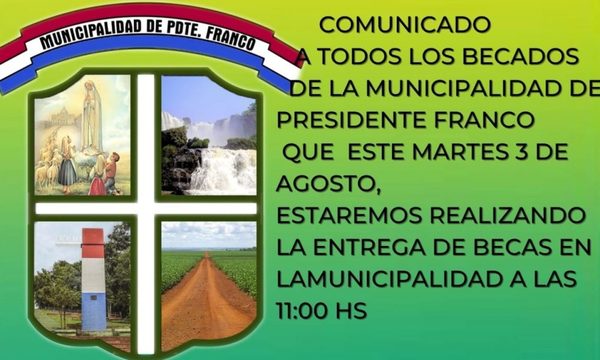 Entregarán aporte a becados