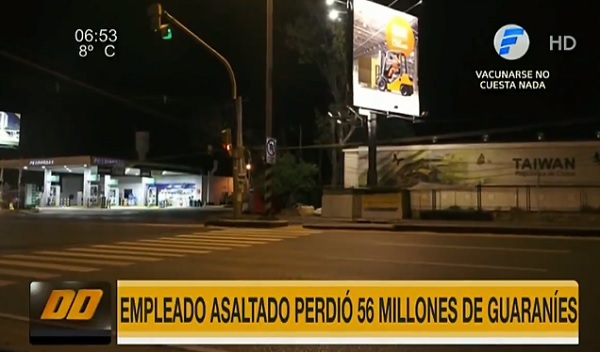 Despojan de G. 56 millones a empleado de constructora