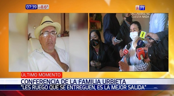 Hijas de Félix Urbieta piden dejar las armas a los captores de su padre