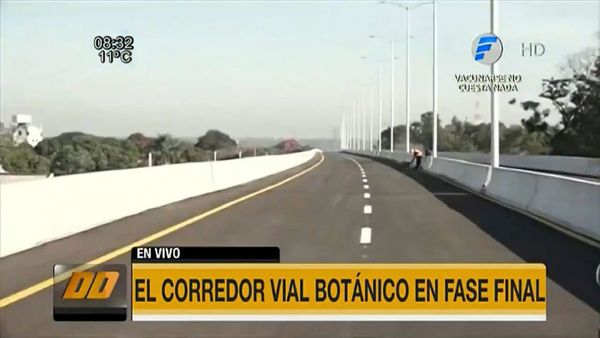 Corredor Vial Botánico está en fase final y podría ser habilitado este mes