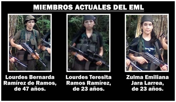 Madre, hija y nuera comandan ahora el grupo terrorista EML - Nacionales - ABC Color