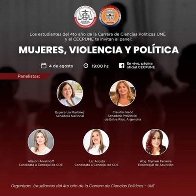 Organizan debate «Mujeres, Violencia y Política»