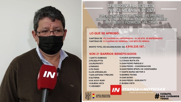 CONCEJAL CÉSAR ROJAS INFORMA SOBRE INICIO DE PAQUETE DE OBRAS.