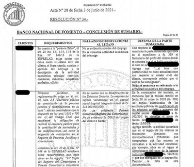 BCP confirma fragilidades del BNF en el control antilavado