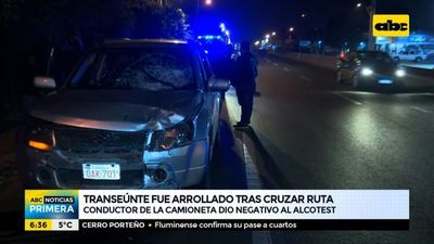 Transeúnte fue arrollado tras intentar cruzar la ruta PY02 - ABC Noticias - ABC Color