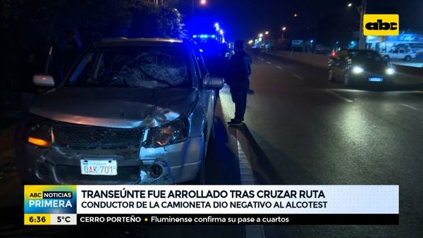 Transeúnte fue arrollado tras intentar cruzar la ruta PY02 - ABC Noticias - ABC Color
