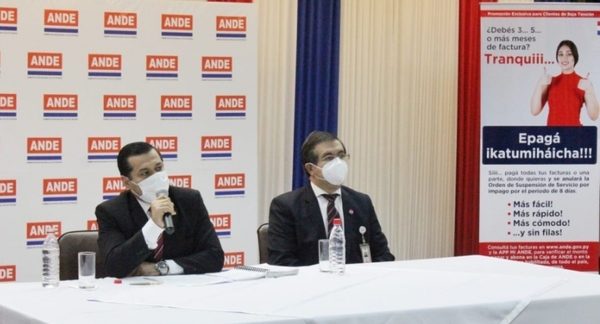 ANDE ofrece facilidades de pago para sus clientes abastecidos en Baja Tensión