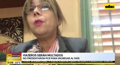 Por no cumplir compromiso de presentar PCR, Salud sumarió a 396 viajeros que serían multados - Nacionales - ABC Color