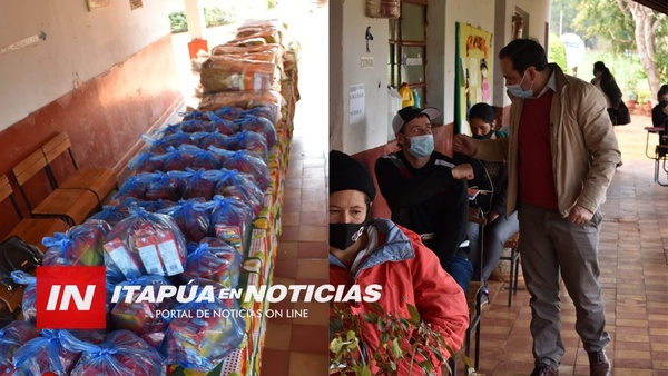 ENTREGA DE KITS DEL ALMUERZO INICIÓ EN LA LEJANA ESC. ACOSTA ÑU.