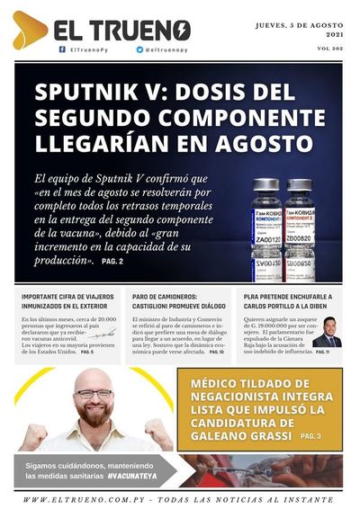 E-paper 5 de agosto 2021 - El Trueno