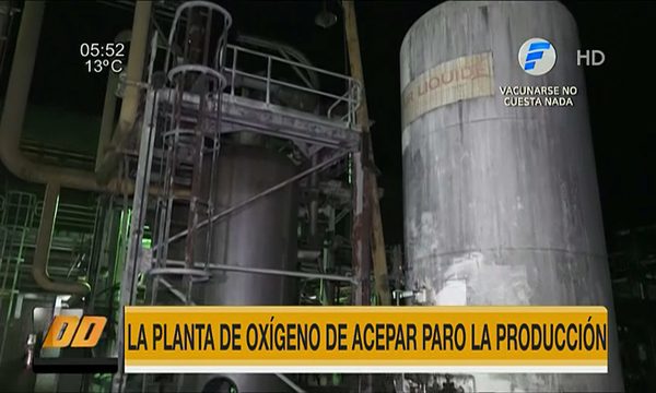 Planta de Acepar paró producción de oxígeno por poca demanda en hospitales | Telefuturo