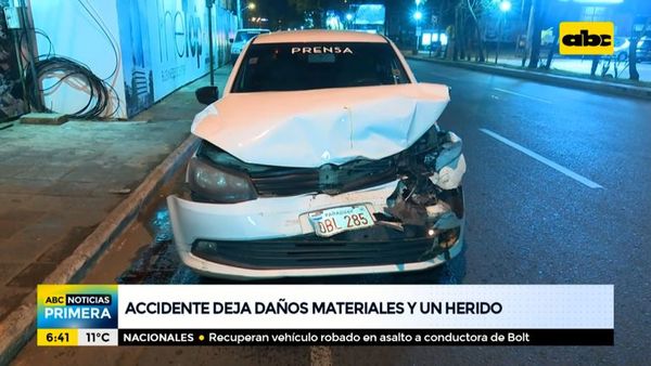 Accidente deja daños materiales y un herido - ABC Noticias - ABC Color