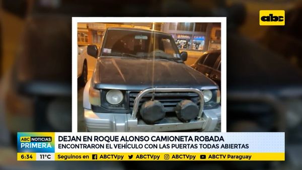 Abandonan camioneta robada en Mariano Roque Alonso - ABC Noticias - ABC Color