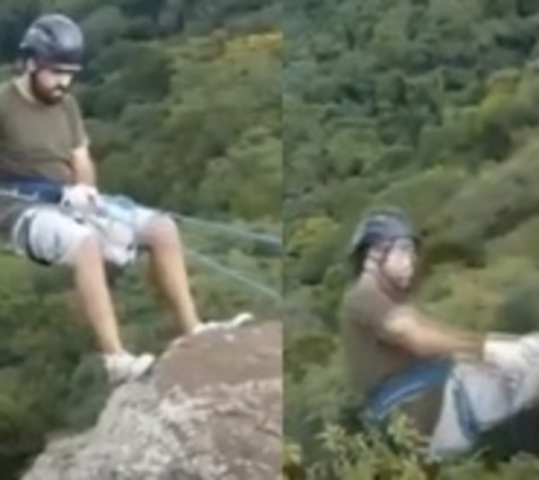 Joven se salva tras caer mientras descendía de cerro - Paraguay.com