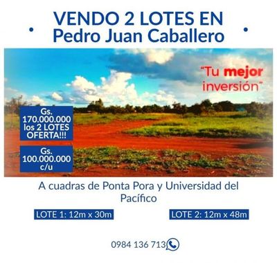 Vendo 2 terrenos a metros de la nueva Universidad del Pacifico