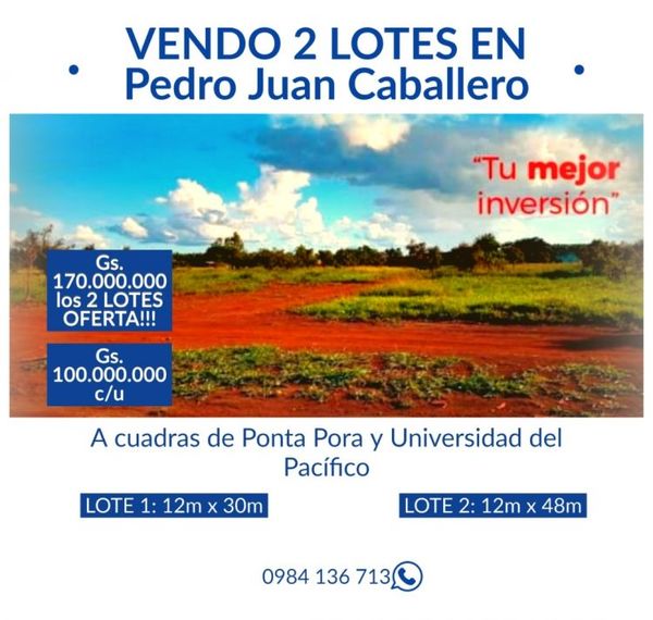 Vendo 2 terrenos a metros de la nueva Universidad del Pacifico