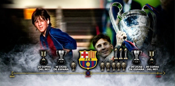 ¿Cuántos títulos ganó el Barcelona desde la llegada de Lionel Messi?