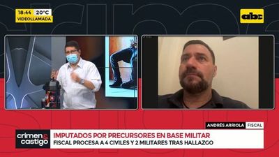 Imputados por precursores químicos en base militar - Crimen y castigo - ABC Color
