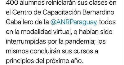 La Nación / La ANR reinicia clases virtuales