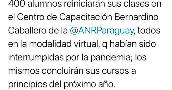 La Nación / La ANR reinicia clases virtuales