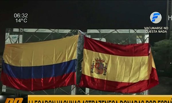 Llegaron más dosis de AstraZeneca y Coronavac donadas por España y Colombia | Telefuturo