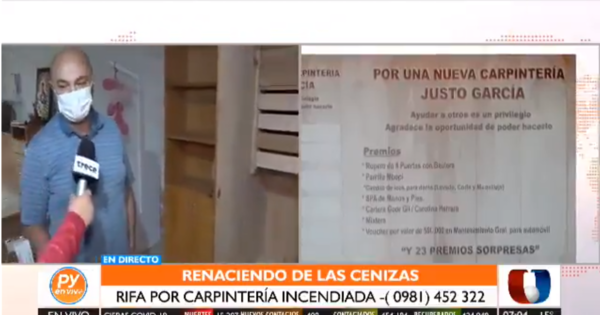 Renaciendo de las cenizas: realizan actividad benéfica a favor de carpintería incendiada