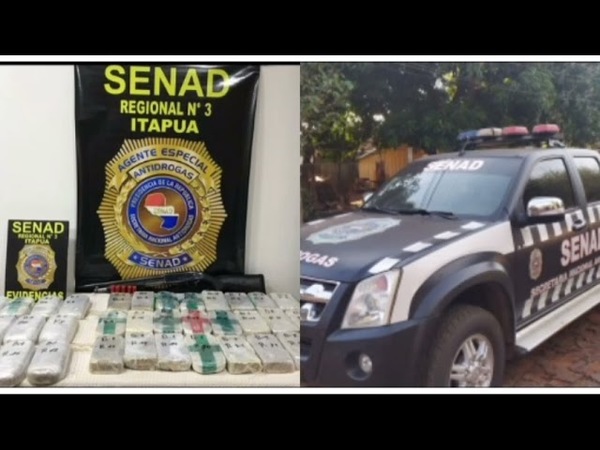 SENAD INCAUTÓ 35 KILOS DE COCAÍNA EN EL BARRIO SAN PEDRO DE ENCARNACIÓN