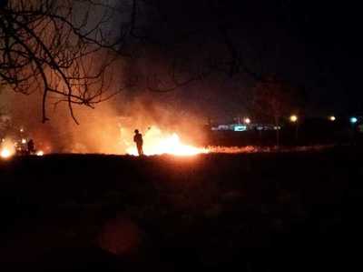 INCENDIO de PASTIZAL en CDE