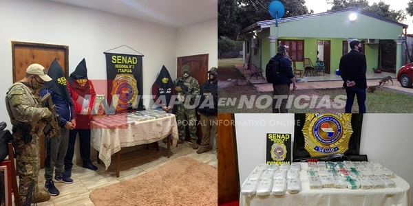 TRES DETENIDOS EN OPERATIVO DE LA SENAD.