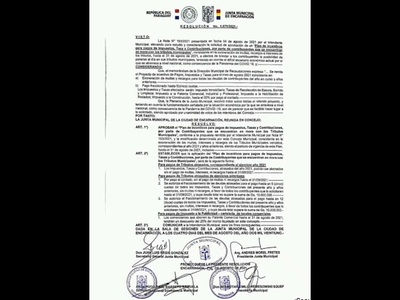 APRUEBAN PLAN DE INCENTIVOS PARA PAGOS DE IMPUESTOS, TASAS Y CONTRIBUCIONES