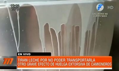 Productores tiran leche por no poder transportarla | Telefuturo