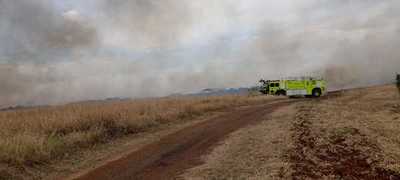 Reportan incendio en el predio del Aeropuerto Guaraní | Ñanduti