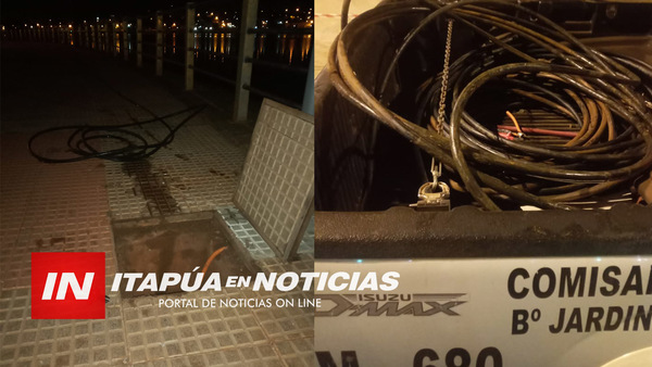 FRUSTRAN NUEVO HURTO DE CABLES EN COSTANERA SAN FRANCISCO