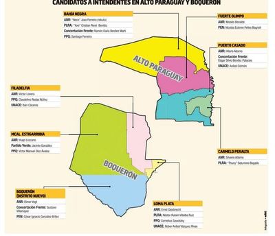 La ANR domina en distritos de Alto Paraguay y alianzas opositoras, en Boquerón - Nacionales - ABC Color