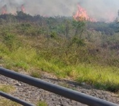 Incendio consume pastizal en Bahía de Asunción - Paraguay.com
