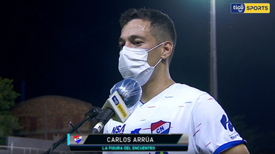 Carlos Arrua, la figura del partido ante Libertad