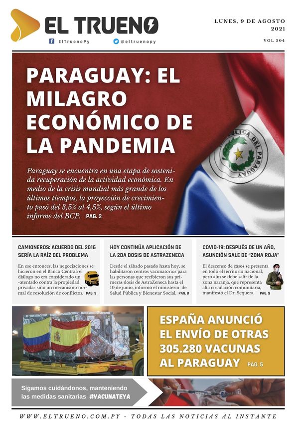 E-paper 9 de agosto 2021 - El Trueno